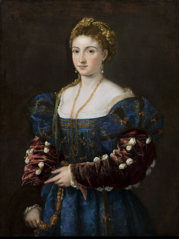La Bella (Woman in a Blue Dress) Titian (Tiziano Vecellio) c. 1536